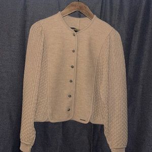 Geiger made in Australia tan sweater. Beautiful